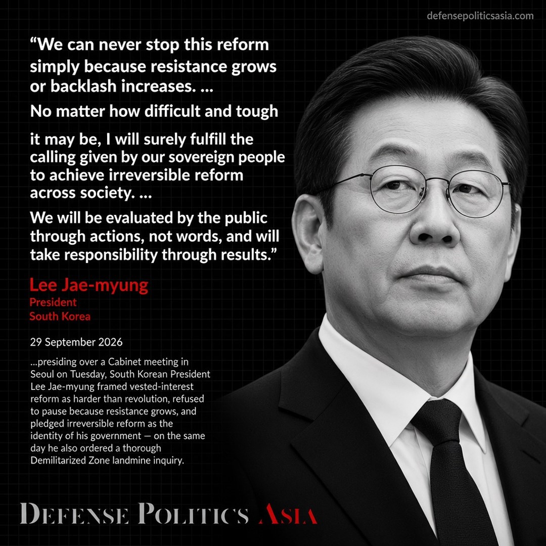Lee Jae Myung Irreversible Reform